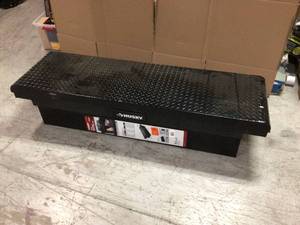 71.36 Matte Black Aluminum Full Size Crossbed Truck Tool Box by Husky Customer Returns See Pictures