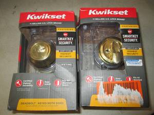 2 kwikset deadbolt keyed one side ...