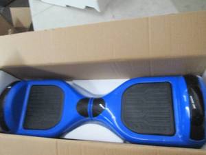 pro blue hoverboard powers on ...