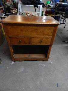 Antique Wood Cupboard-Top Is Loose 30x17x30