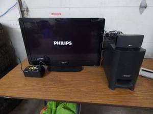 Philips 32 TV With Bose Speaker & Sub And Hyper Power 350VA Multi-Plug