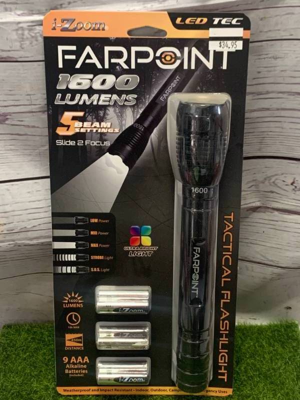 farpoint rechargeable flashlight 1500 lumens