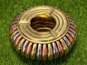 lot 15 image: Unique Decorated Metal Ashtray