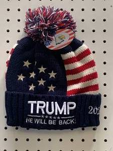 lot 50 image: New Blue Trump 2024 Knit Fuzzy Lined Hat