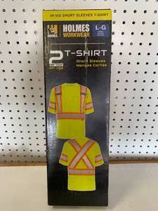 lot 73 image: New 2 Pack Mens High Viz Shirts Size Large