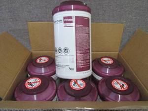 lot 276 image: Case of 6 -70ct Canisters Sani-Clot...