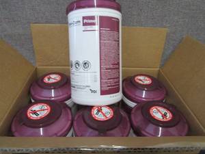 lot 279 image: Case of 6 -70ct Canisters Sani-Clot...