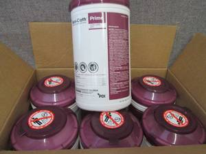 lot 281 image: Case of 6 -70ct Canisters Sani-Clot...