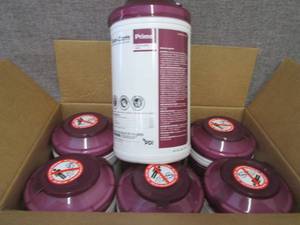lot 282 image: Case of 6 -70ct Canisters Sani-Clot...