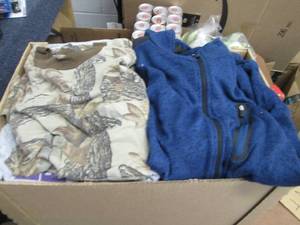 lot 52 image: Box of Assorted Mens Shirts & Swea...