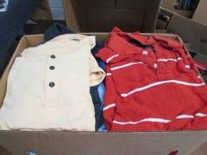 lot 58 image: Box of Assorted Mens Shirts & Swea...