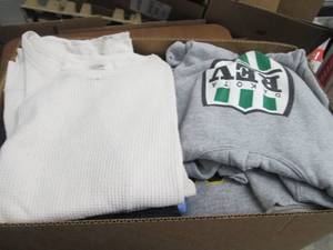 lot 67 image: Box of Assorted Mens Shirts & Swea...