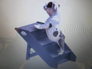 lot 166 image: PetMaker Carpeted Folding Pet Stair...