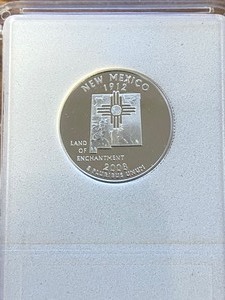 lot 30 image: 2008-S Proof Silver New Mexico Quar...
