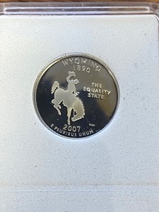 lot 31 image: 2008-S Proof Silver Wyoming Quarter...