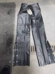 lot 15 image: Long & Skinny Leather Chaps Size 2-4 Like New