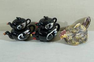 Tea Pots - Chickens, Ducks