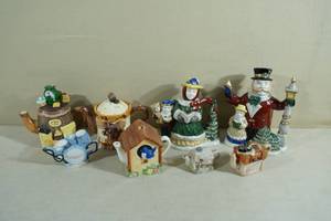 Tea Pots - Carolers, Moose, Drums