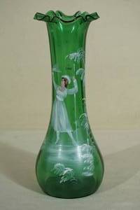 Hand Painted Bohemian Glass Vase