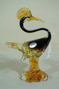 Murano Blown Glass Standing Pelican