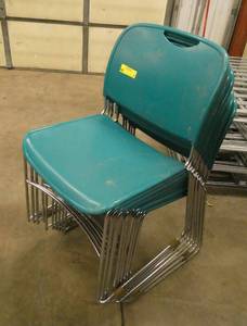 NINE stacking chairs