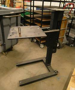 Steel printer stand on wheels