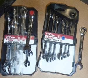 Two 7 piece sets of wrenches SAE and metric