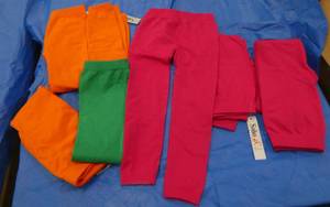 7 pair of toddler Soho one size leggings of various colors