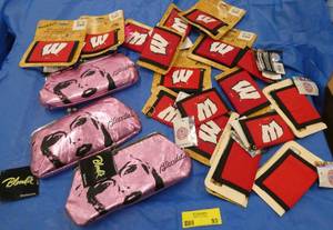 Lot of Blondie purses and WI Badgers wallets
