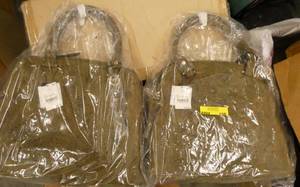 2 New Olive green purses with crossover strap