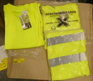 3 Hi-vis shirts with reflective stripes size 4XL  lime green