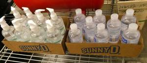16 bottles of hand sanitizer