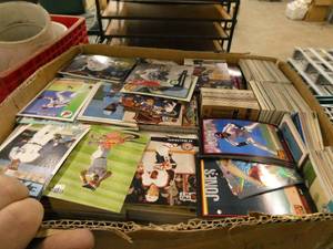Thousands of baseball cards in this box