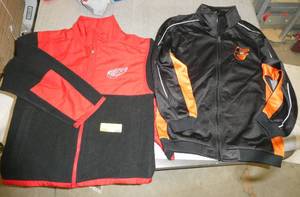 2 kids Medium 8-10  very nice jackets with cut on back