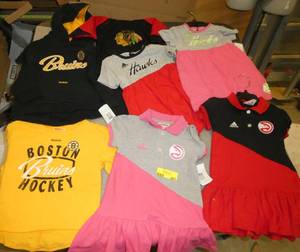 Lot of 7 toddler outfits with a cut on the back