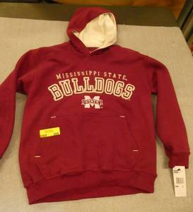 Adult small Mississippi state Bulldogs hoodie with embroidered logo