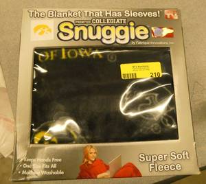 Iowa Hawkeyes Blanket Snuggie - the blanket with arms