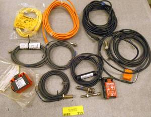 Lot of commercial photo sensors and cables and OringsSeals