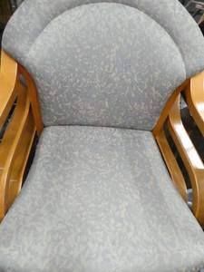 3 Nice wood fabric padded office chairs