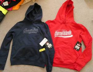 Two Adult Womens Medium sweatshirts Red and Navy