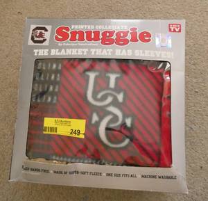 Univ of South Carolina Snuggie blanket with sleeves