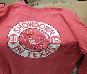 4 adult large Red Showdown in TX  long sleeve tshirts