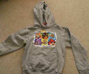 Kids Angry Birds hoodie size Youth Small  has some faint stain on the one arm