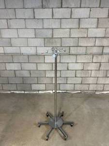 MSRP $600 Brewer Infusion Pump Stand - Infusion Pump IV Stand with 4 Hooks and 6 Leg, Heavy Base, Knob-Adjustable - Height Adjustable Telescoping - Great Condition