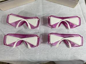 WOW Selling Online Used For $99 EACH Lot Of 4 Pink DVO Uvex CO2 Laser Light Glasses Biomedical Glasses - O.D. 5  10,600NM - Excellent Condition
