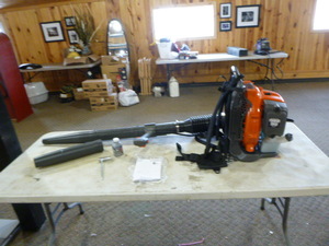 lot 5 image: New Husqvarna Gas Backpack Leaf Blower