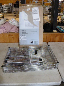 lot 14 image: NEW 3 Tier Metal Shelving