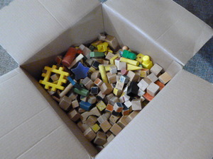 lot 49 image: Large Box of Wooden Blocks