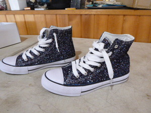lot 56 image: New Double Platinum Performance Wear Glitter Sneakers