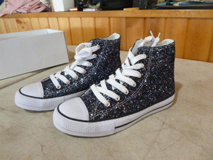 lot 57 image: New Double Platinum Performance Wear Glitter Sneakers